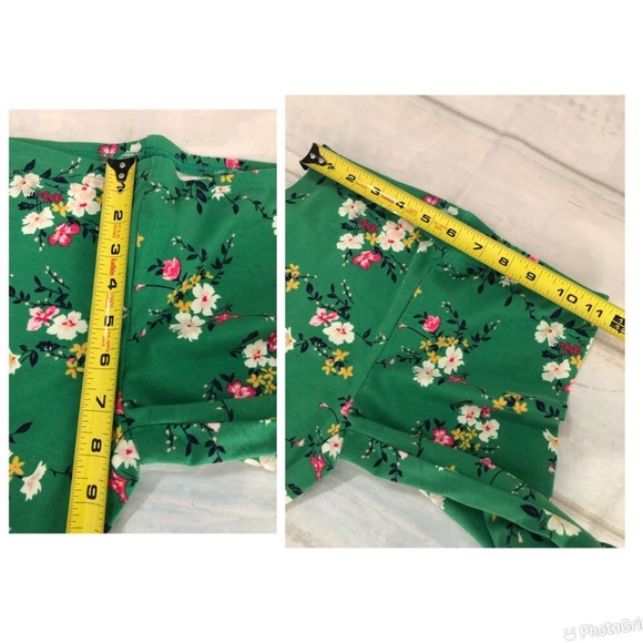 Old Navy Girls Leggings Yellow Green Blue Multi Floral 3Pack Large (10-12) - Picture 10 of 15